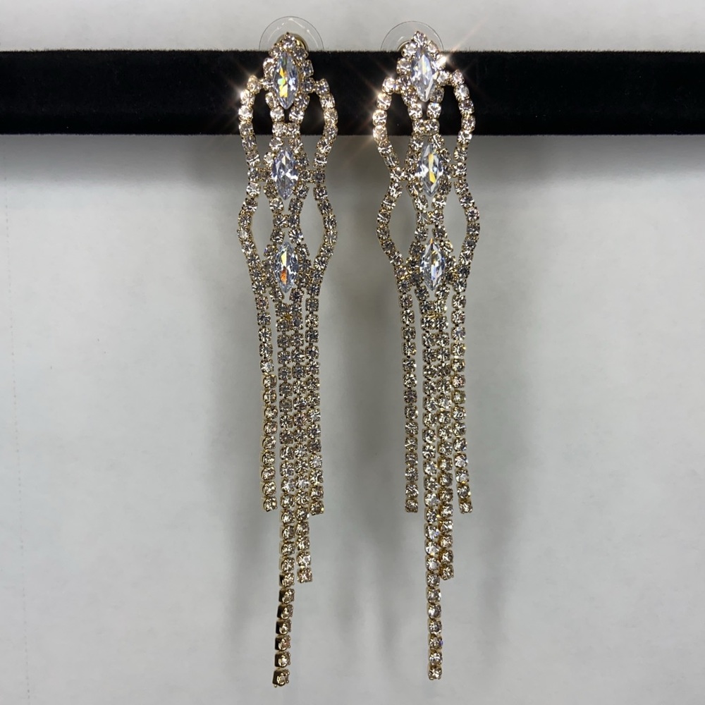 Embellished Statement Drop Earrings